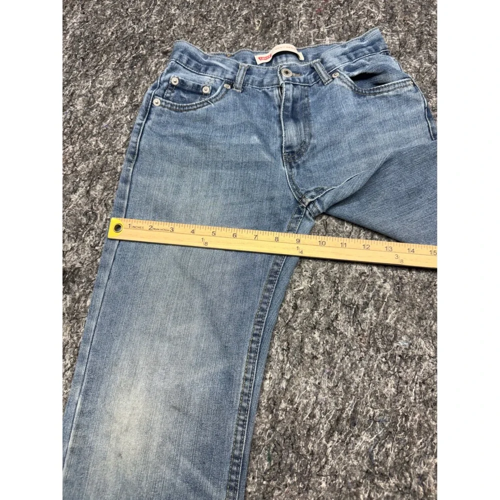 Levis 505 Regular Fit Boys Jeans Light Wash Slim 14 25x27 Blue Denim